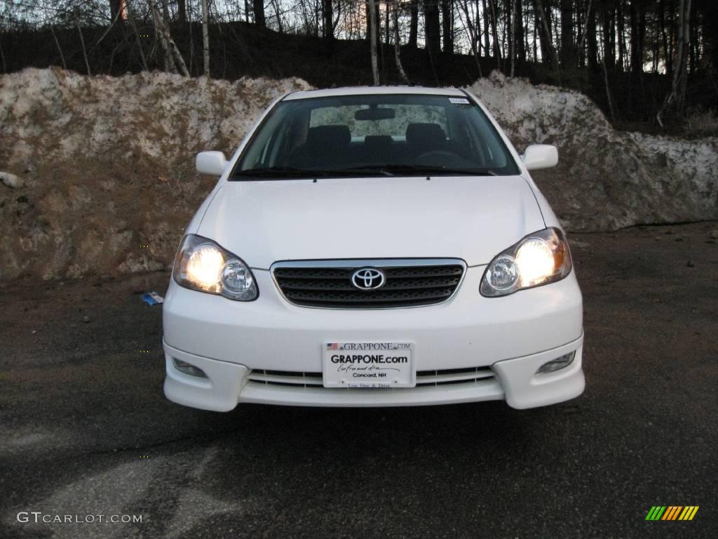 2008 Corolla S - Super White / Dark Charcoal photo #7