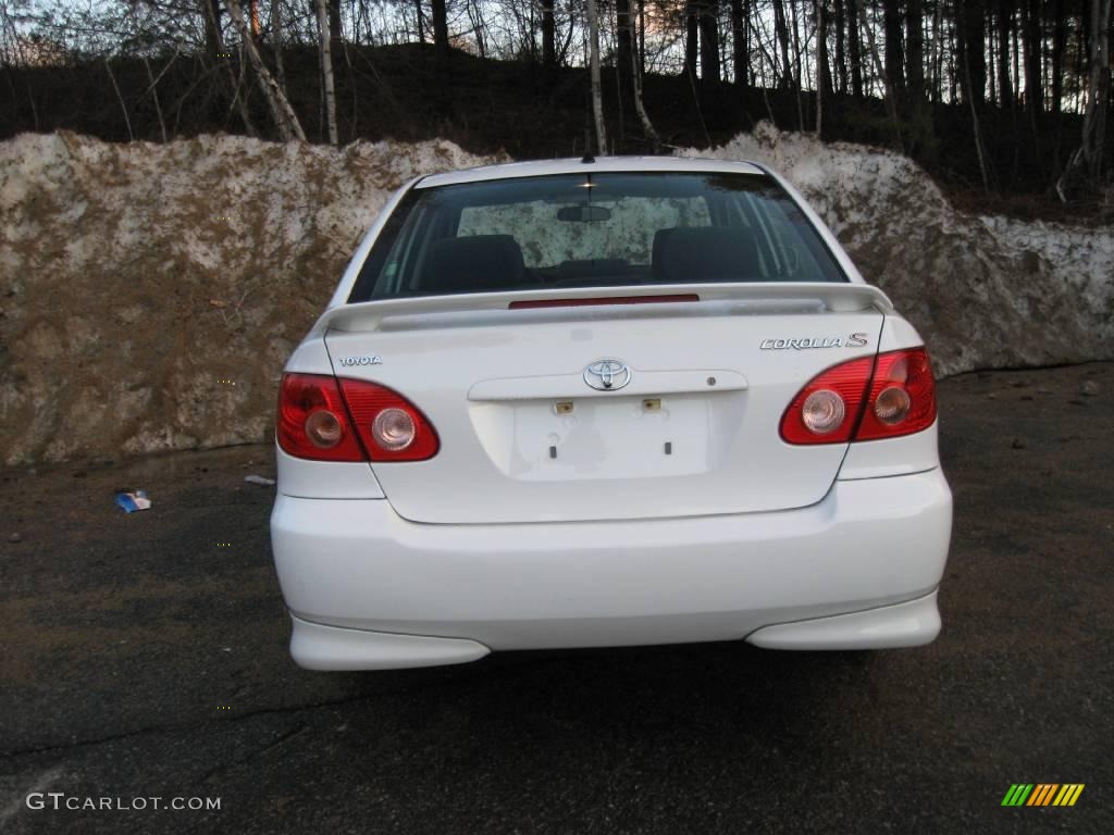 2008 Corolla S - Super White / Dark Charcoal photo #10