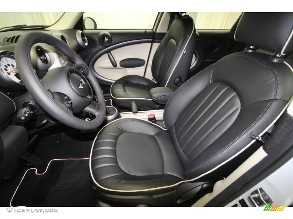 Carbon Black Lounge Leather Interior 2012 Mini Cooper S Countryman Photo #66510720
