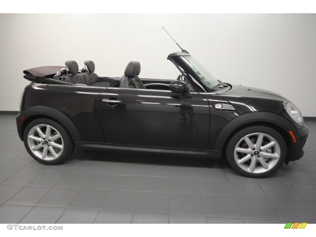 Ice Chocolate Metallic 2012 Mini Cooper S Convertible Highgate Package Exterior Photo #66511149