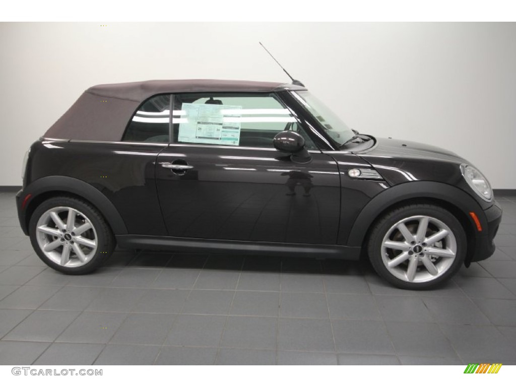 Ice Chocolate Metallic 2012 Mini Cooper S Convertible Highgate Package Exterior Photo #66511185