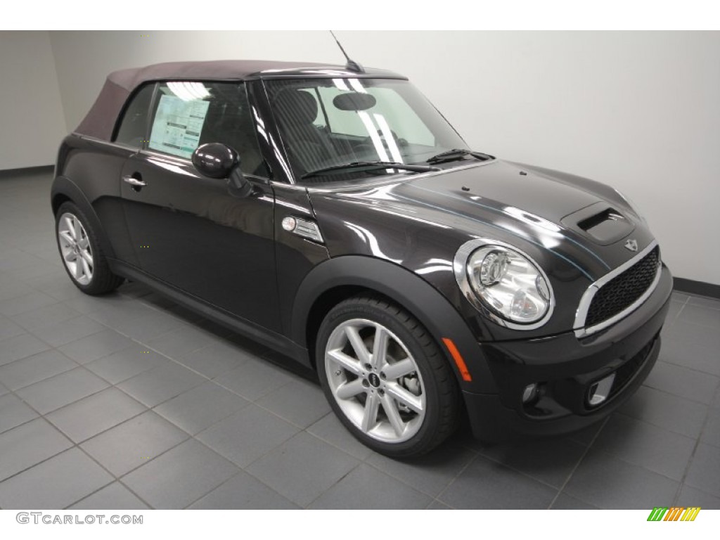 Ice Chocolate Metallic 2012 Mini Cooper S Convertible Highgate Package Exterior Photo #66511195