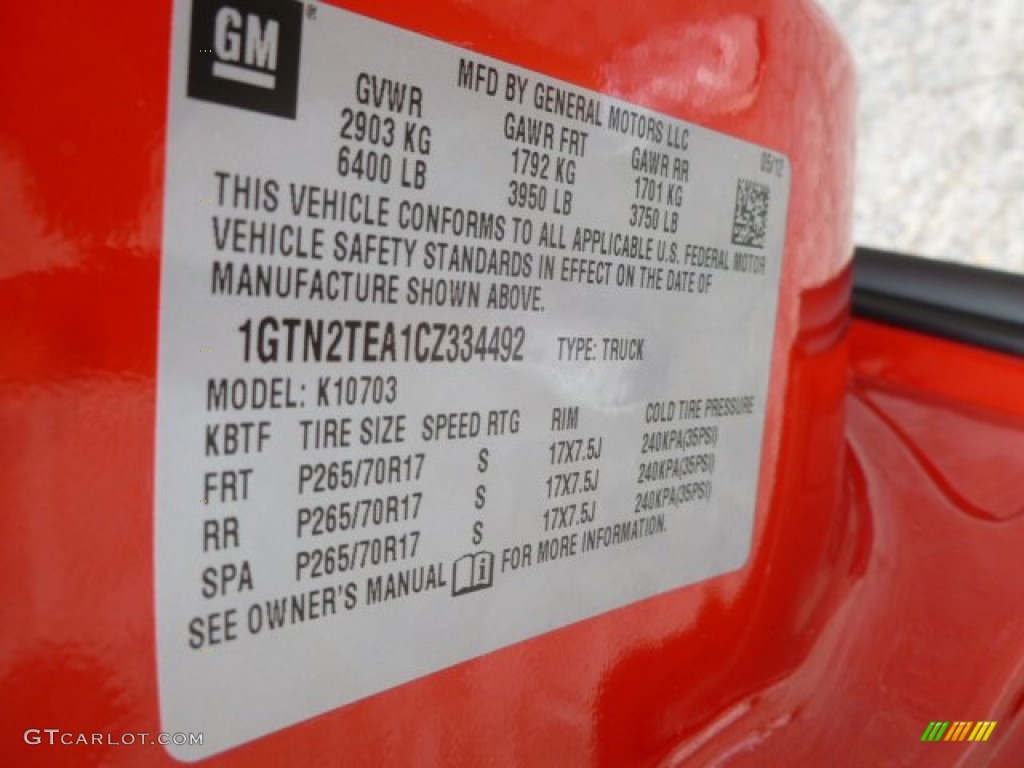 2012 Sierra 1500 Regular Cab 4x4 - Fire Red / Dark Titanium photo #16
