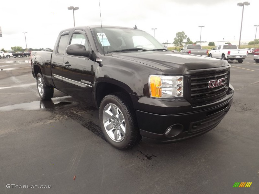 Onyx Black 2012 GMC Sierra 1500 SLE Extended Cab 4x4 Exterior Photo #66513015