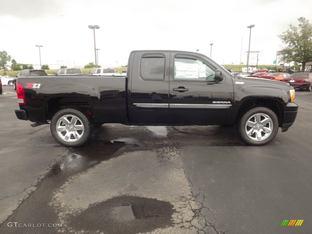 Onyx Black 2012 GMC Sierra 1500 SLE Extended Cab 4x4 Exterior Photo #66513024