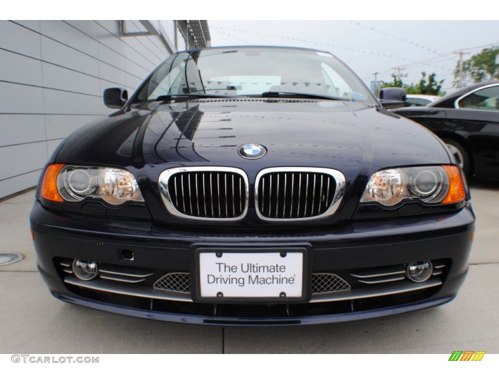 2002 3 Series 330i Convertible - Orient Blue Metallic / Grey photo #2
