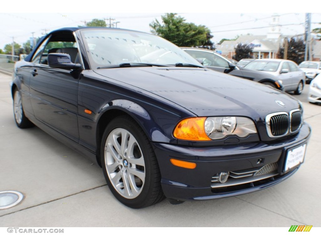 2002 3 Series 330i Convertible - Orient Blue Metallic / Grey photo #7