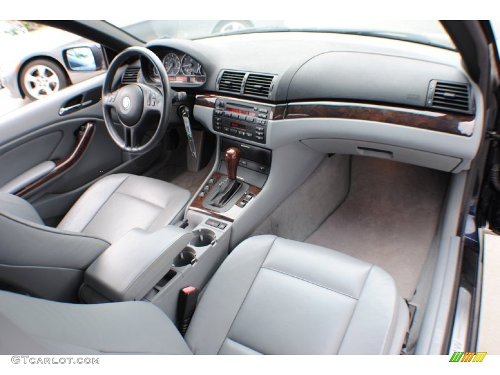 2002 3 Series 330i Convertible - Orient Blue Metallic / Grey photo #8