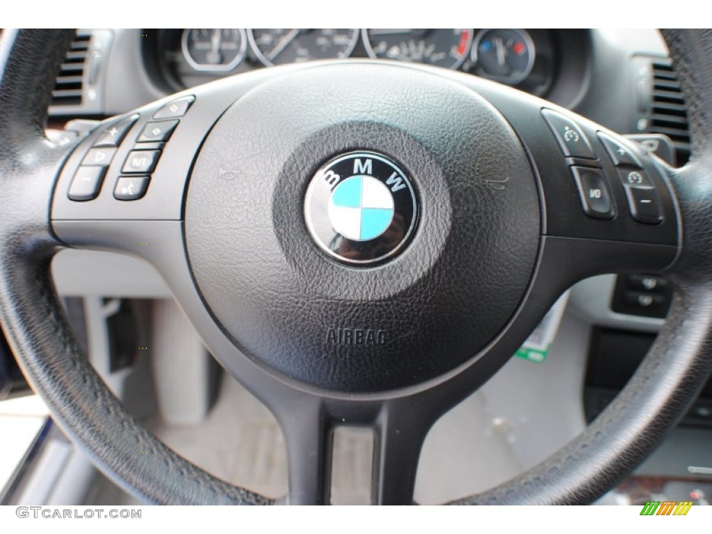 2002 3 Series 330i Convertible - Orient Blue Metallic / Grey photo #13