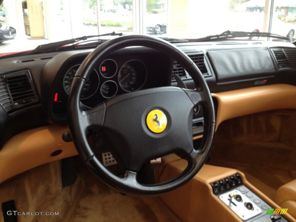 1999 Ferrari 355 F1 Spider Beige Steering Wheel Photo #66514194