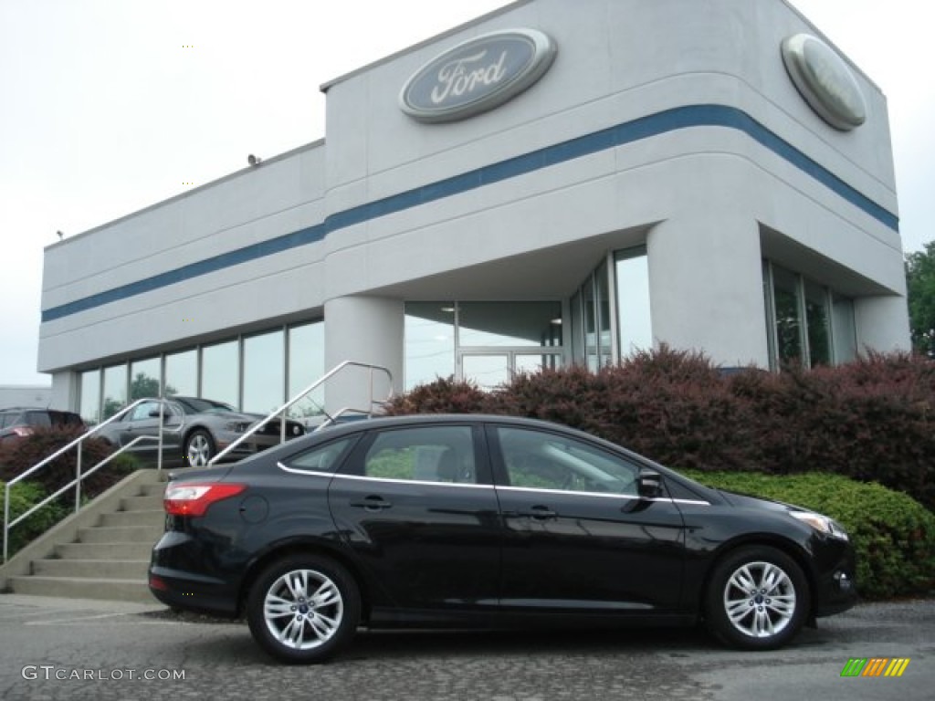 2012 Focus SEL Sedan - Black / Stone photo #1