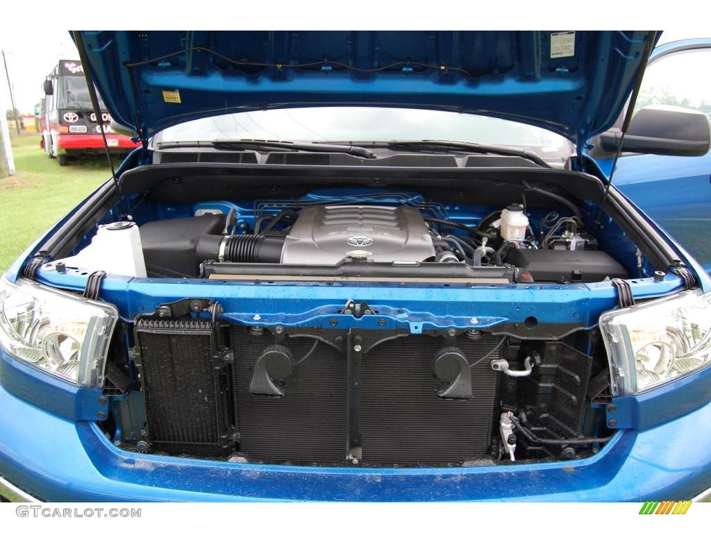 2008 Tundra SR5 X-SP Double Cab - Blue Streak Metallic / Beige photo #11