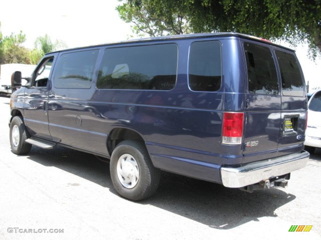 True Blue Metallic 2005 Ford E Series Van E350 Super Duty XLT Extended Passenger Exterior Photo #66515085