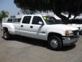 2001 Summit White GMC Sierra 3500 SLT Crew Cab 4x4 Dually  photo #1