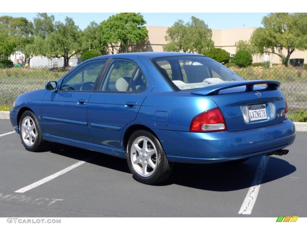 2002 Sentra SE-R - Vibrant Blue Metallic / Stone photo #5