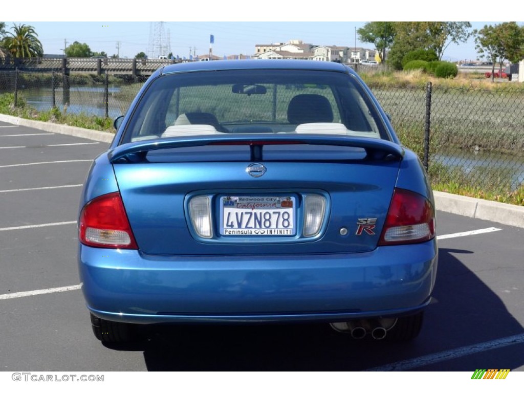 2002 Sentra SE-R - Vibrant Blue Metallic / Stone photo #6