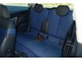 2003 Mini Cooper Lapis Blue/Panther Black Interior Rear Seat Photo