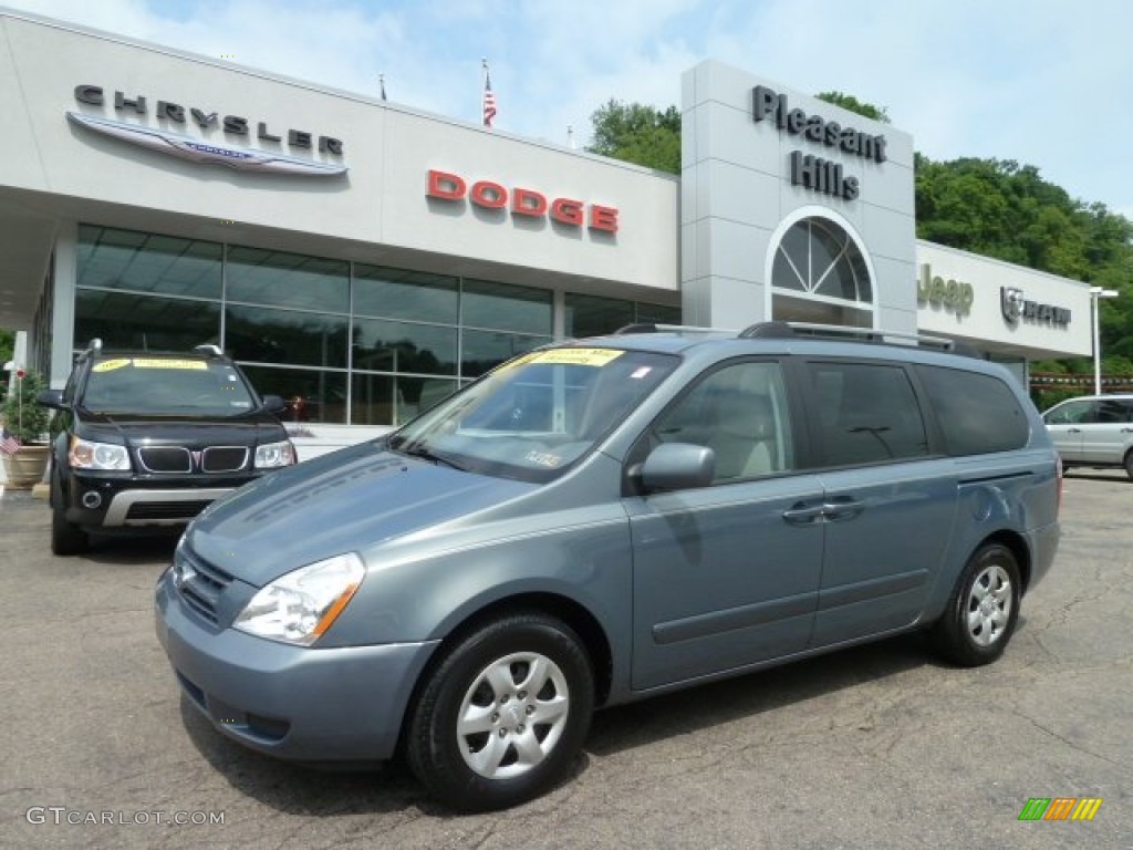 2008 Sedona LX - Glacier Blue Metallic / Gray photo #1