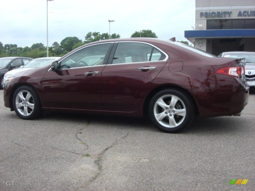2009 TSX Sedan - Basque Red Pearl / Taupe photo #3