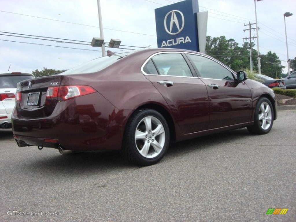2009 TSX Sedan - Basque Red Pearl / Taupe photo #5