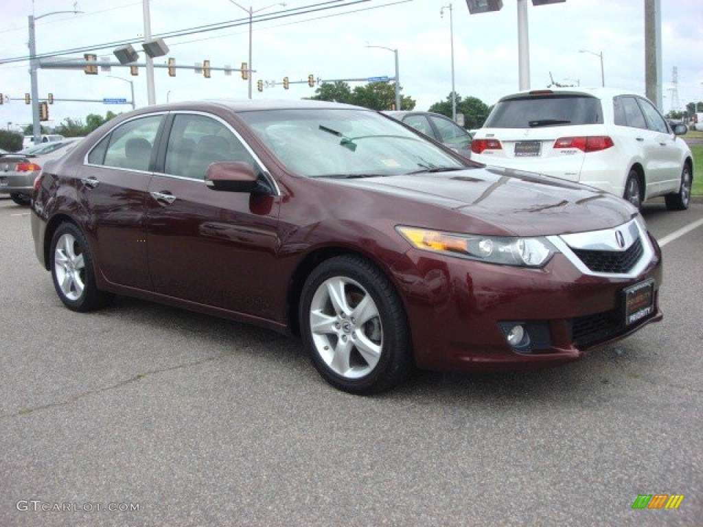 2009 TSX Sedan - Basque Red Pearl / Taupe photo #6