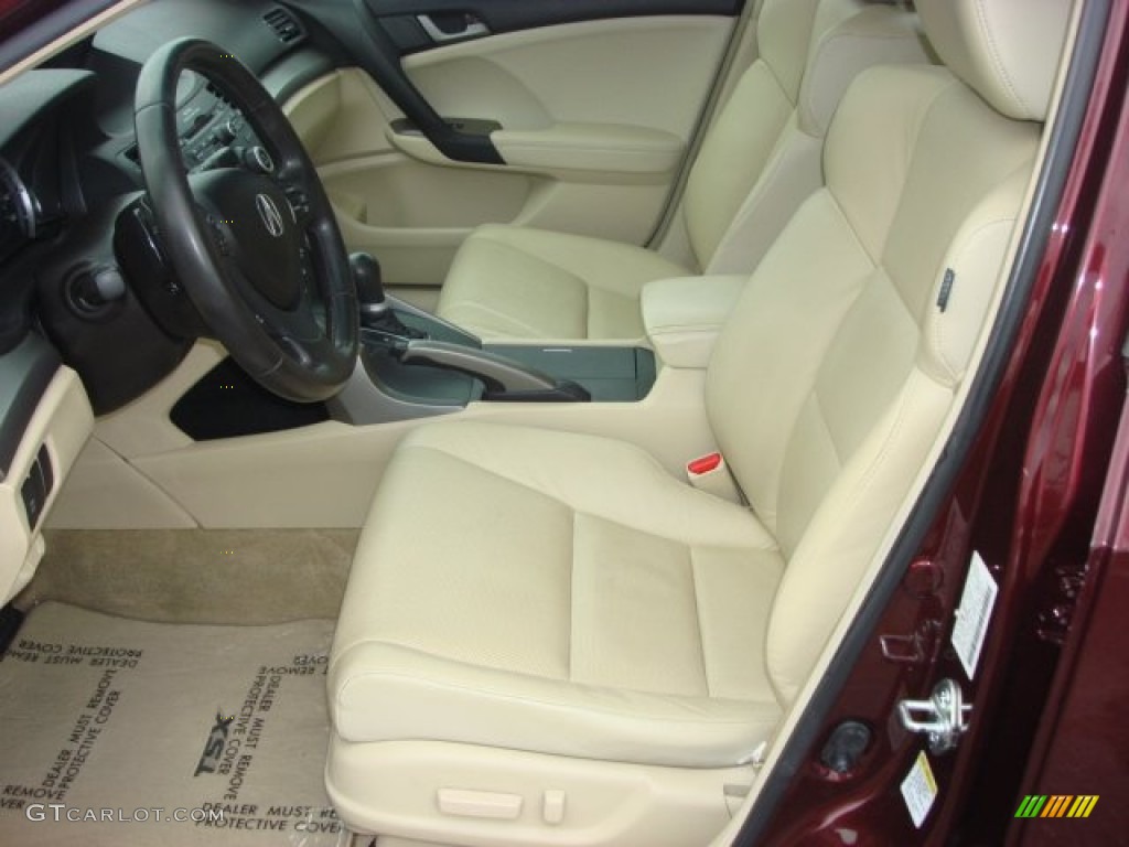 2009 TSX Sedan - Basque Red Pearl / Taupe photo #8