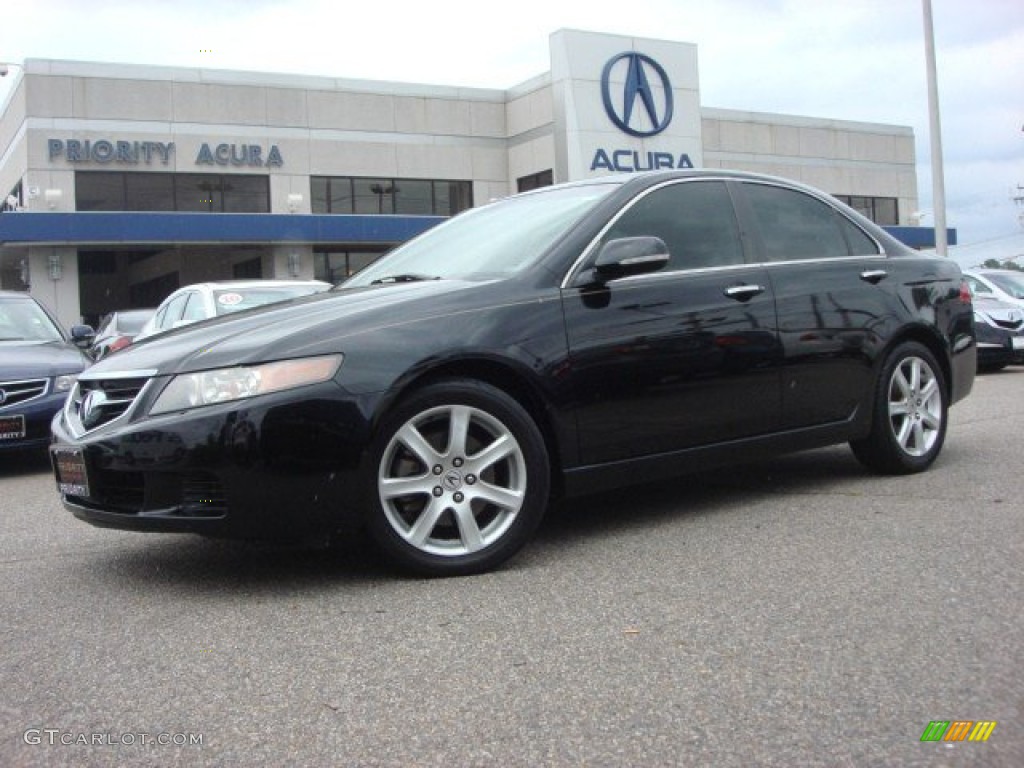 2005 TSX Sedan - Nighthawk Black Pearl / Parchment photo #2