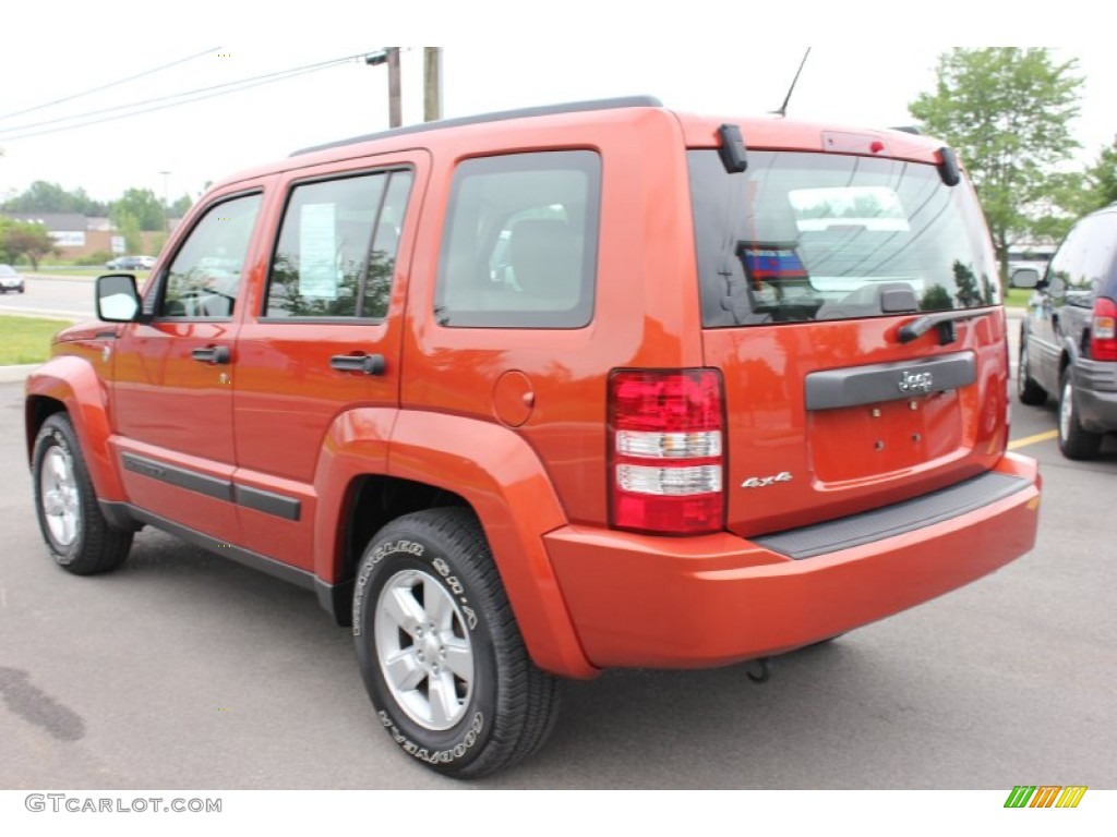 2009 Liberty Sport 4x4 - Sunburst Orange Pearl / Pastel Pebble Beige Mckinley Leather photo #2