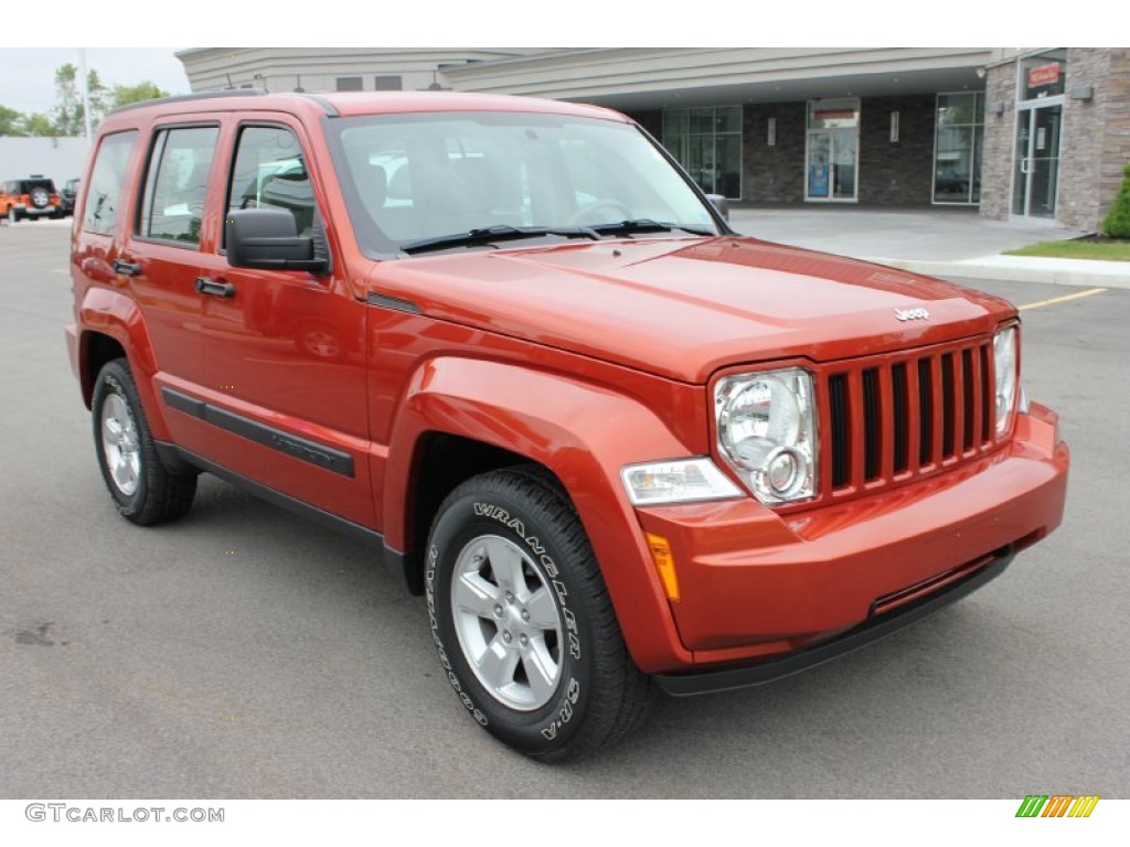 2009 Liberty Sport 4x4 - Sunburst Orange Pearl / Pastel Pebble Beige Mckinley Leather photo #15