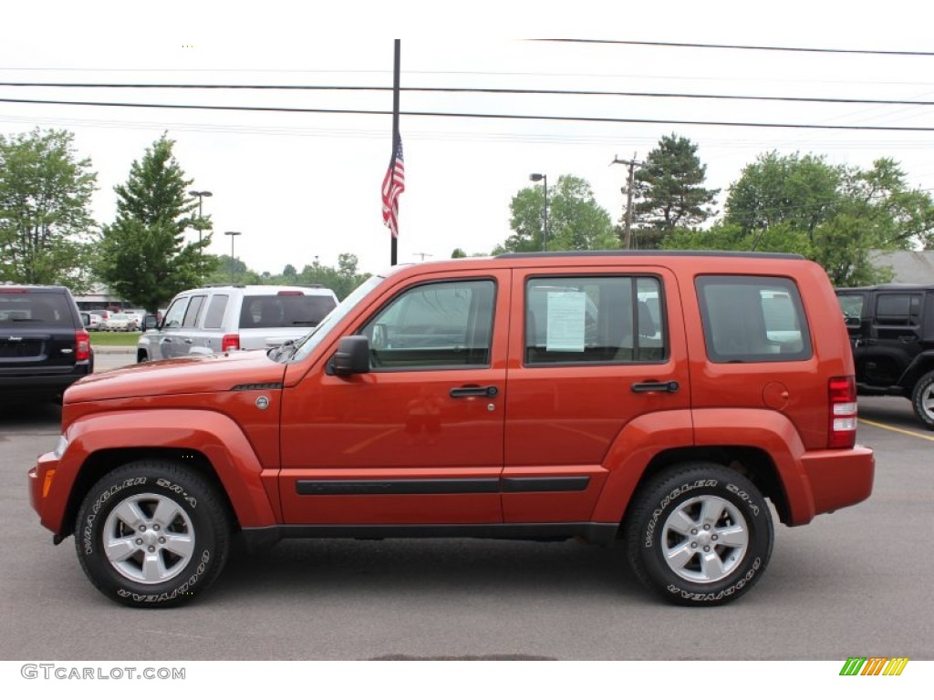 2009 Liberty Sport 4x4 - Sunburst Orange Pearl / Pastel Pebble Beige Mckinley Leather photo #17