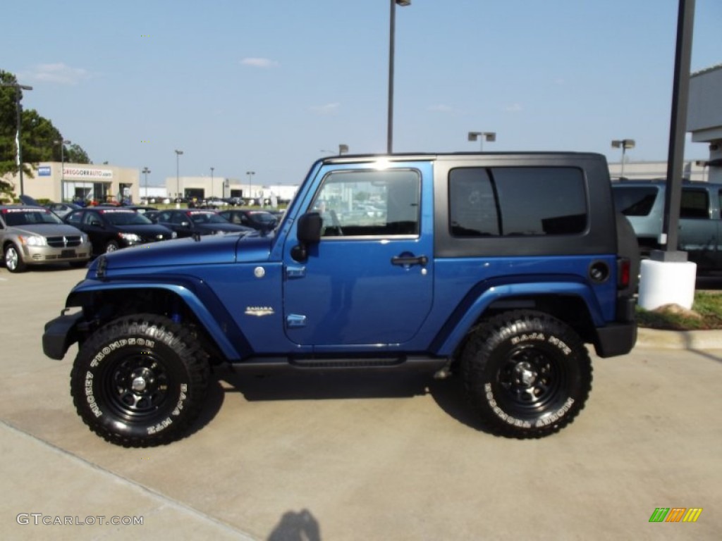 2010 Wrangler Sahara 4x4 - Deep Water Blue Pearl / Dark Slate Gray/Medium Slate Gray photo #5