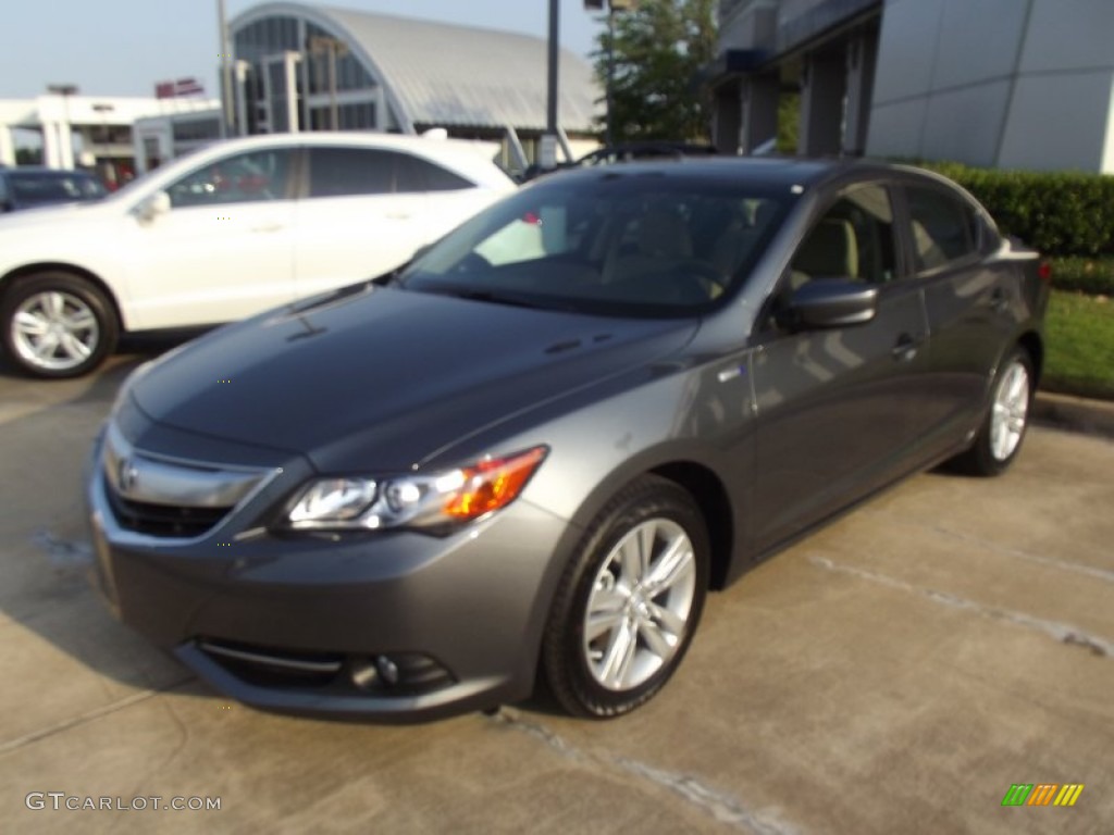 2013 ILX 1.5L Hybrid Technology - Polished Metal Metallic / Parchment photo #1