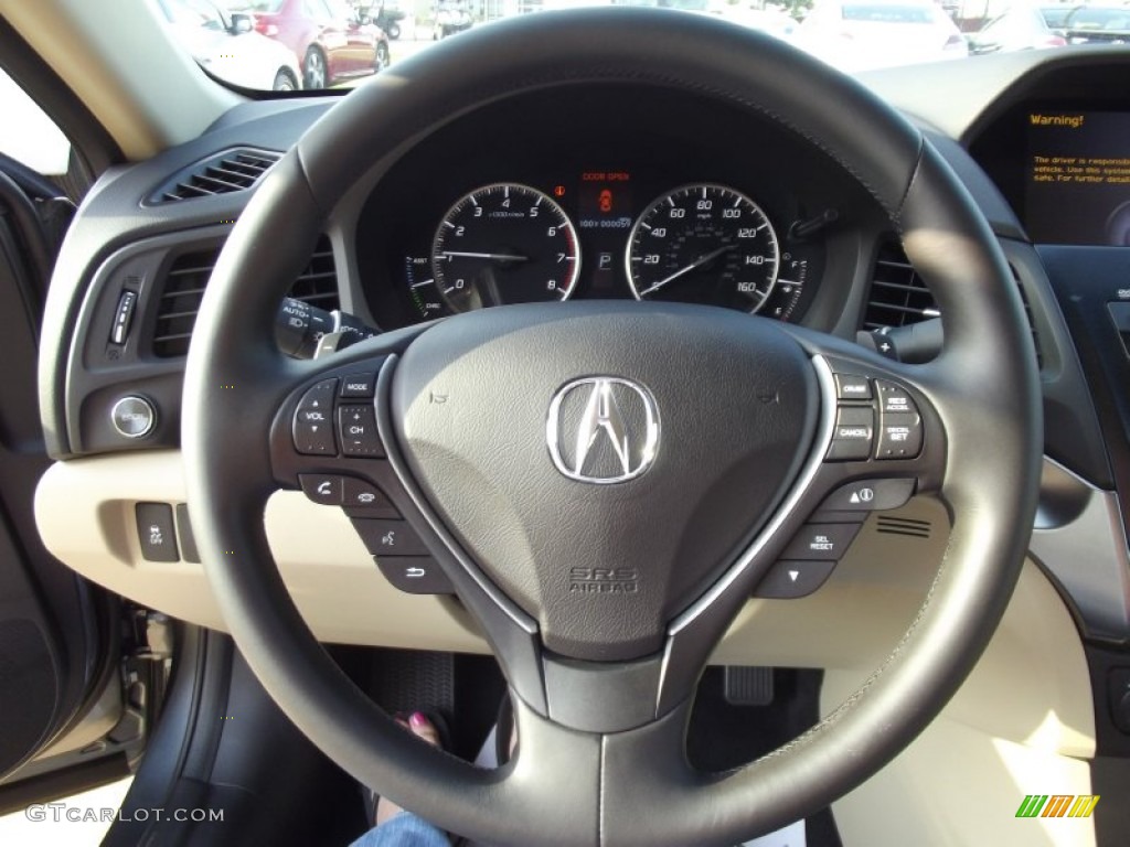 2013 Acura ILX 1.5L Hybrid Technology Parchment Steering Wheel Photo #66520553