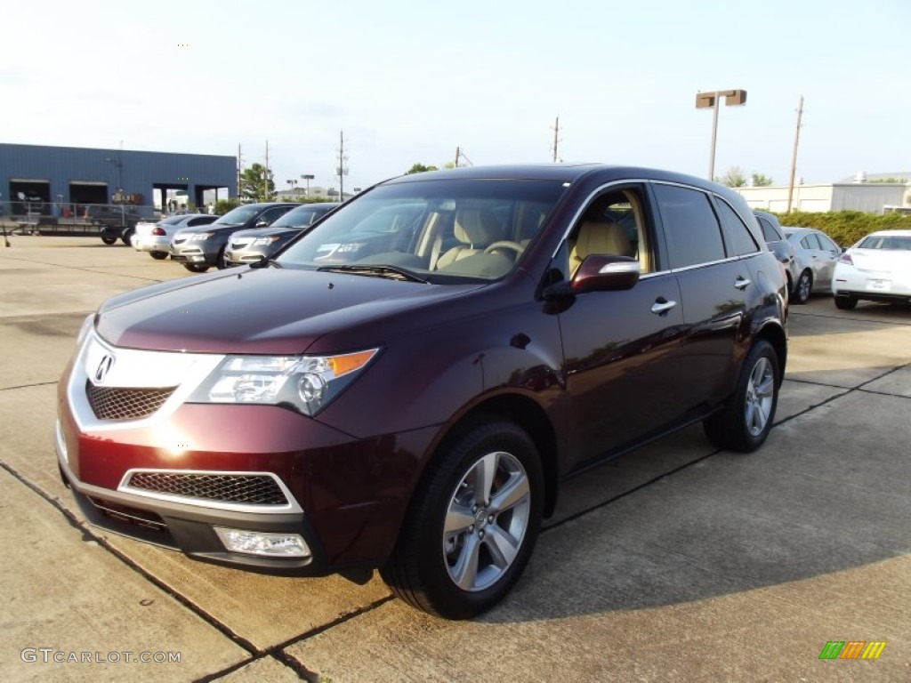 2012 MDX SH-AWD Technology - Dark Cherry Pearl II / Parchment photo #1