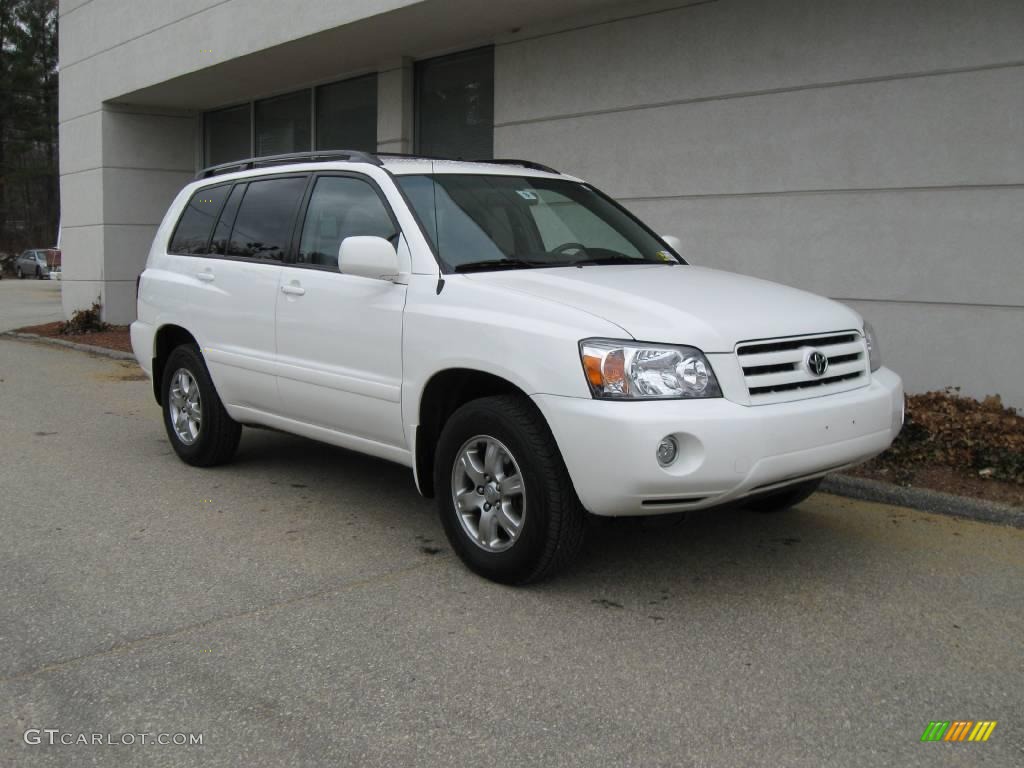 2006 Highlander V6 4WD - Super White / Ash Gray photo #1