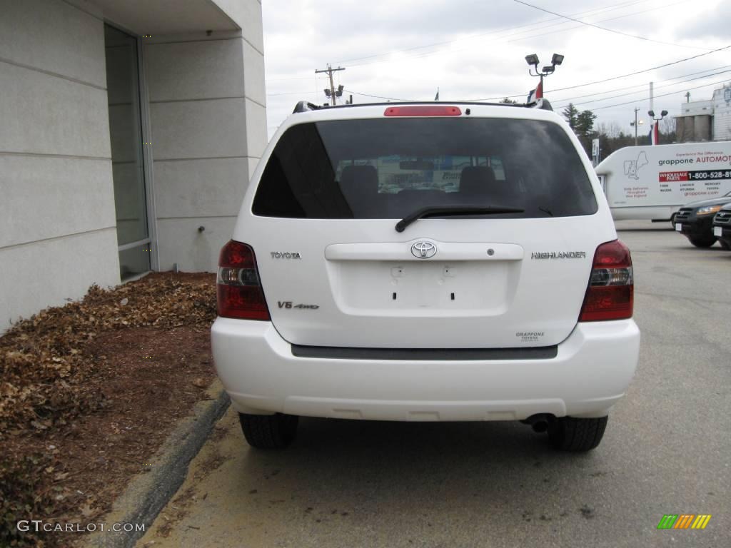 2006 Highlander V6 4WD - Super White / Ash Gray photo #8