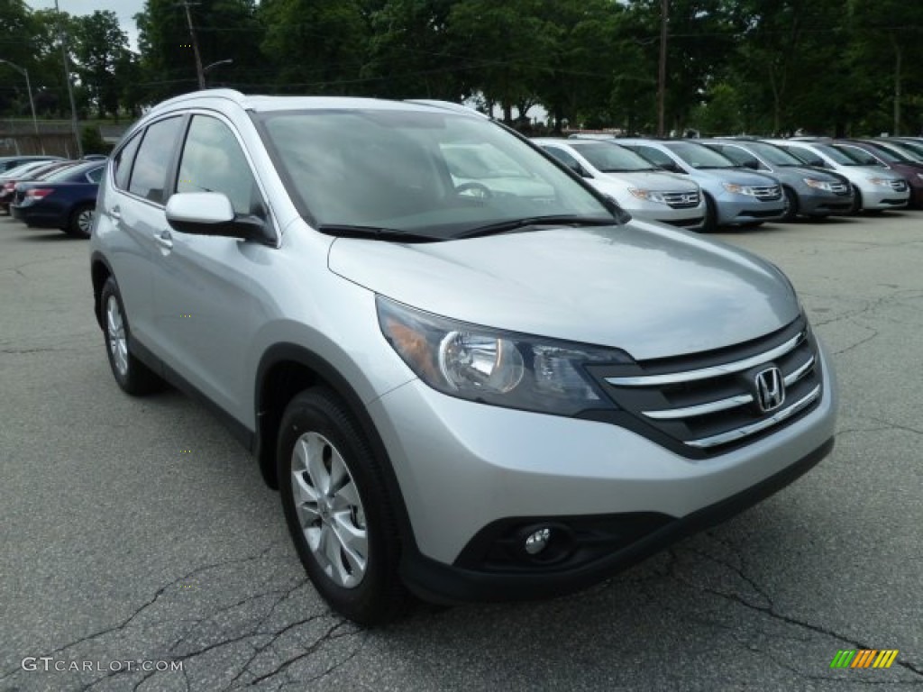 2012 CR-V EX-L 4WD - Alabaster Silver Metallic / Black photo #6