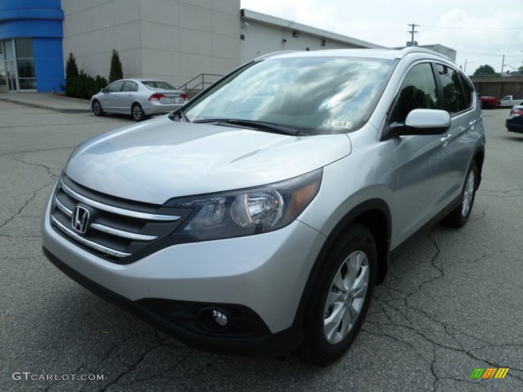 2012 CR-V EX-L 4WD - Alabaster Silver Metallic / Black photo #8