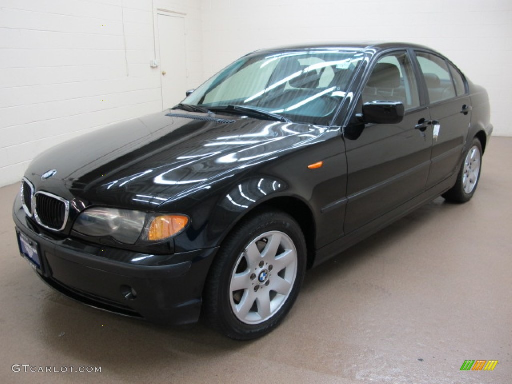 2002 3 Series 325xi Sedan - Jet Black / Black photo #4