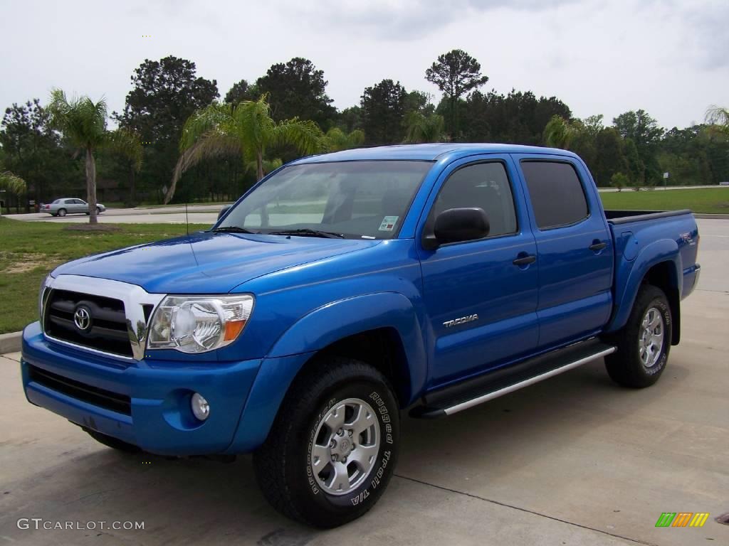 2006 Tacoma V6 PreRunner TRD Double Cab - Speedway Blue / Graphite Gray photo #7