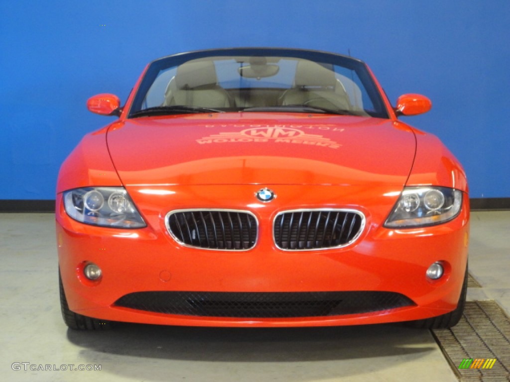 2005 Z4 2.5i Roadster - Bright Red / Black photo #2