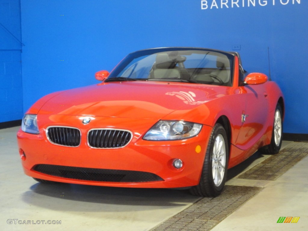 2005 Z4 2.5i Roadster - Bright Red / Black photo #3