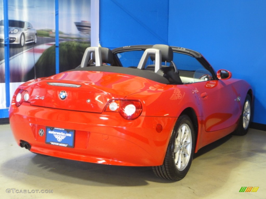 2005 Z4 2.5i Roadster - Bright Red / Black photo #11