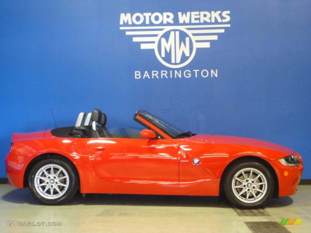 2005 Z4 2.5i Roadster - Bright Red / Black photo #12