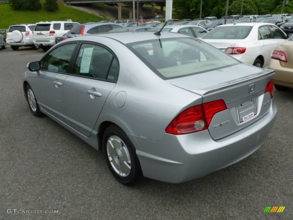 2006 Civic Hybrid Sedan - Alabaster Silver Metallic / Blue photo #5