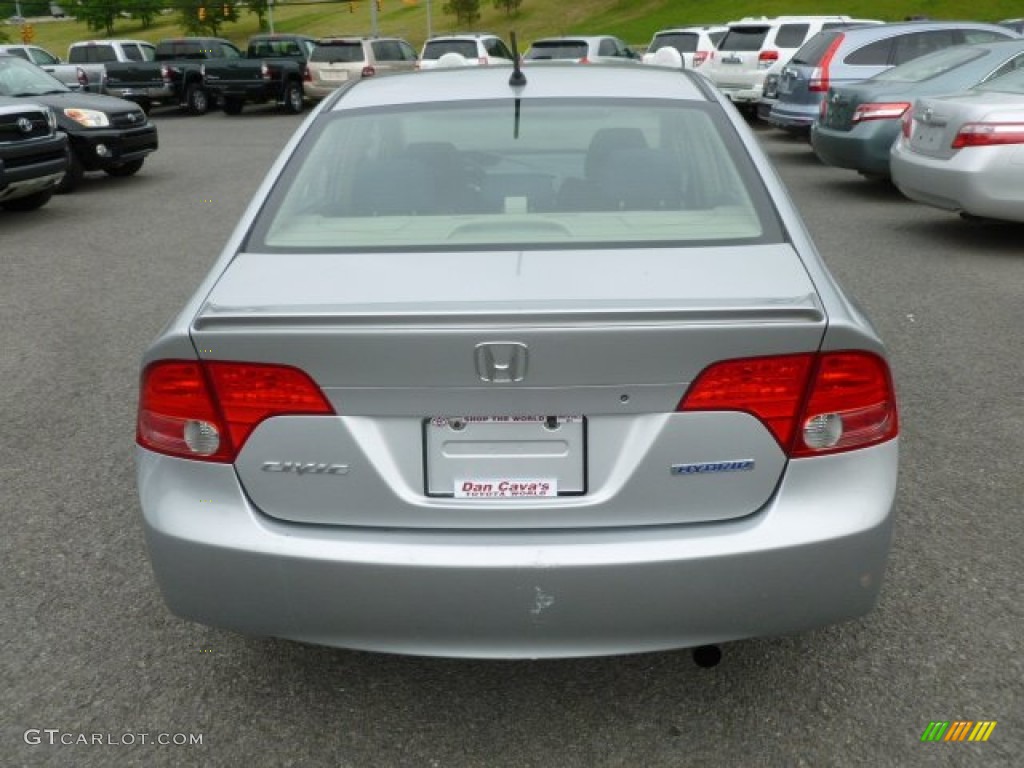 2006 Civic Hybrid Sedan - Alabaster Silver Metallic / Blue photo #6