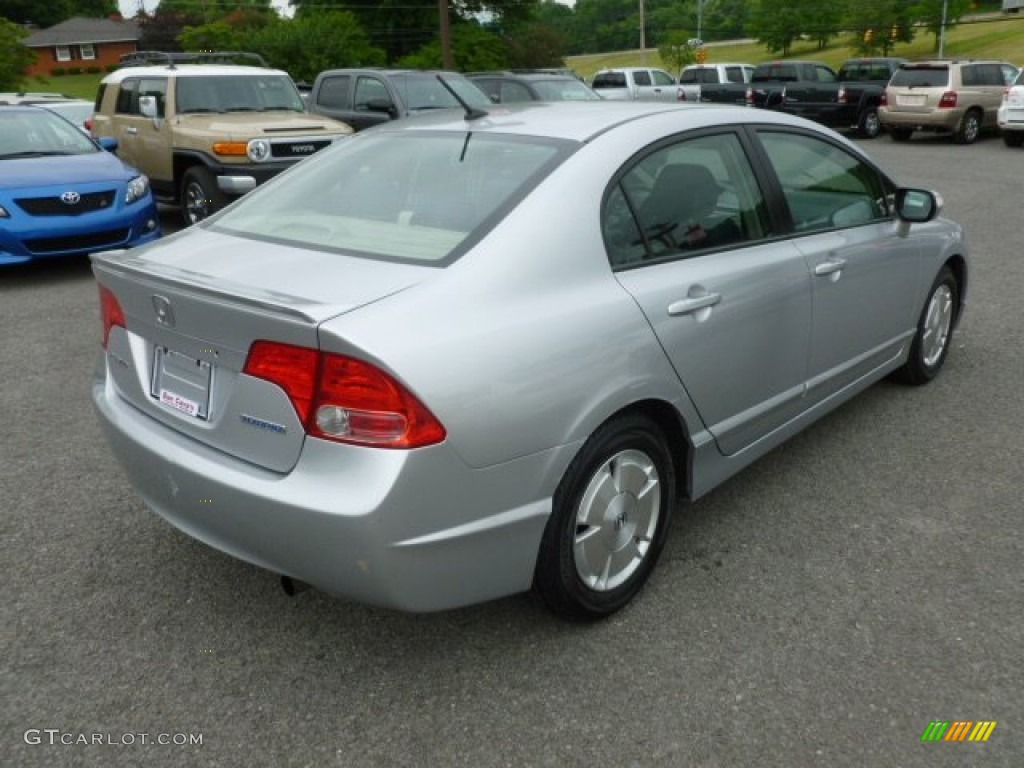 2006 Civic Hybrid Sedan - Alabaster Silver Metallic / Blue photo #7
