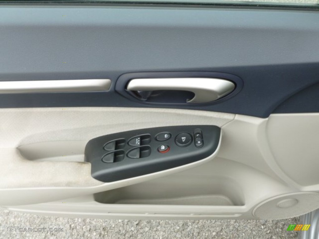 2006 Civic Hybrid Sedan - Alabaster Silver Metallic / Blue photo #13