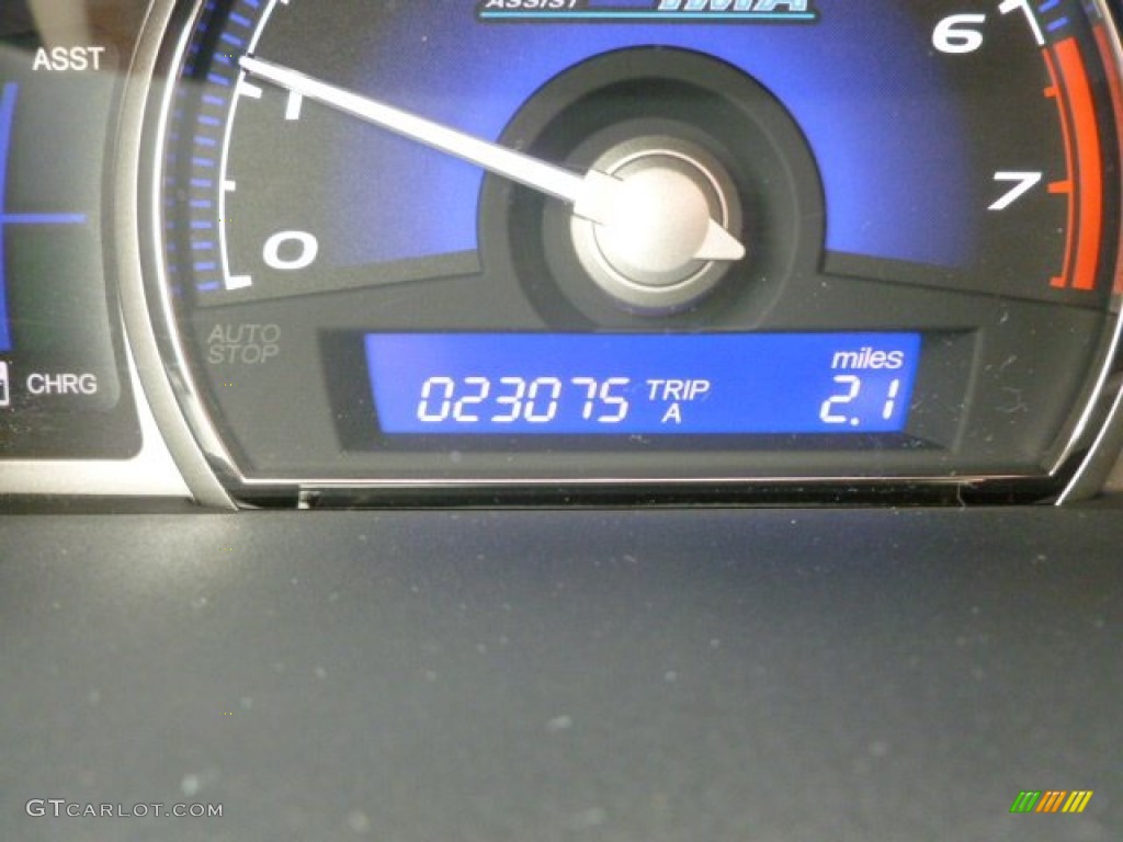 2006 Civic Hybrid Sedan - Alabaster Silver Metallic / Blue photo #15