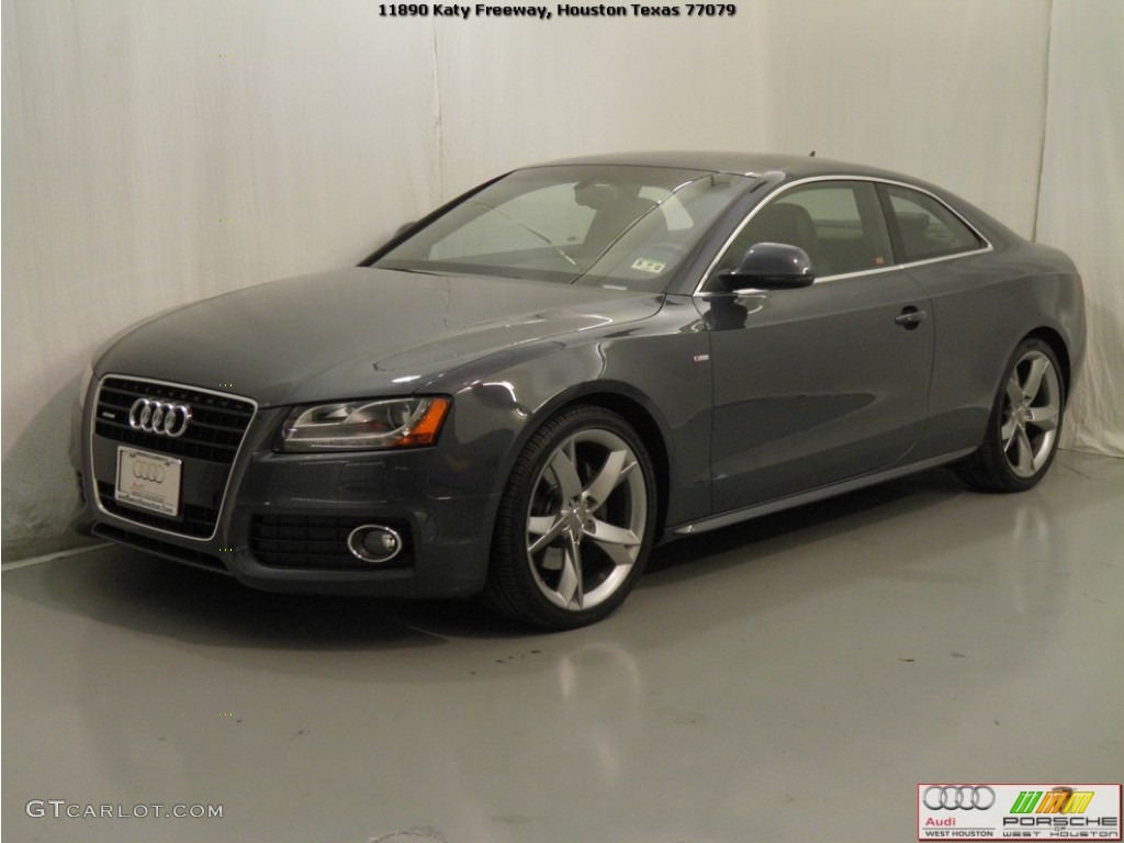 2009 A5 3.2 quattro S Line Coupe - Meteor Grey Pearl / Black photo #4